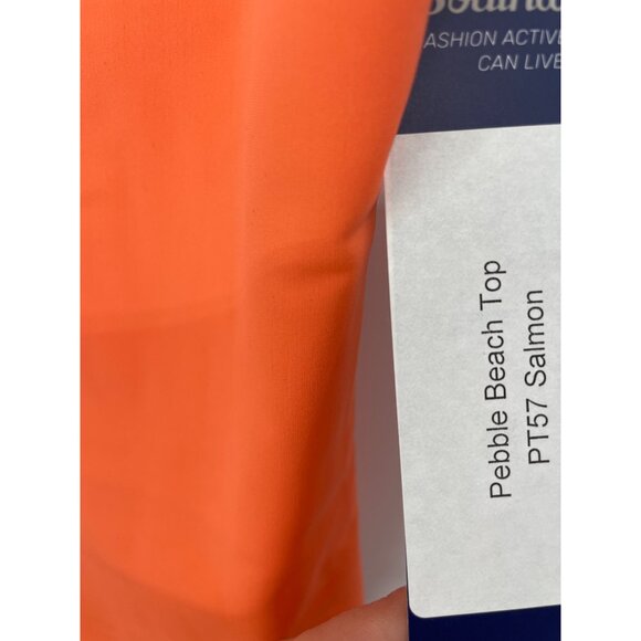 Southwind Pebble Beach Top Salmon Womens Small Sleeveless Collared Orange Golf - Picture 5 of 9